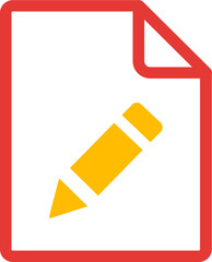 Document Edit Pencil Outline Icon