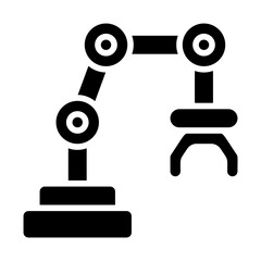 Robot Arm Solid Icon
