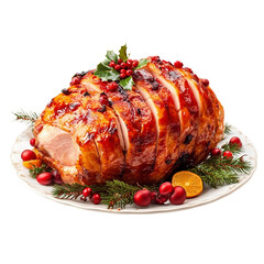 [Transparent Background PNG] Christmas ham isolated