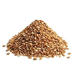 Naklejka premium [Transparent Background PNG] Pile of white sesame seeds (Sesamum indicum), isolated