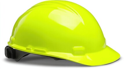 Fototapeta premium Simple yet essential hard hat symbolizing green construction concepts and income opportunities in sustainable industries