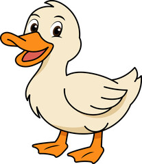 Adorable Cartoon Duckling Illustration A Delightful Vector Graphic