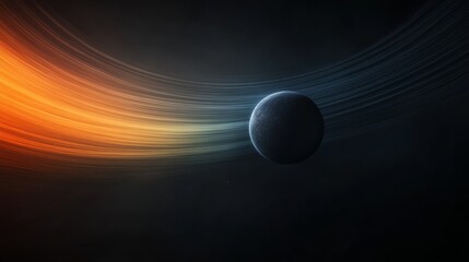 Obraz premium A digital visualization of an exoplanet's transit across its star, leading to potential discovery,