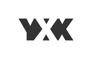 YXX logo design. Initial letter Y X X bold font style for tech startups, consulting, corporate branding. Creative company name, headlines typography identity, trendy logotype.