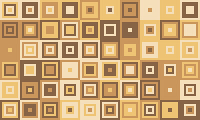 Abstract geometric background featuring a mosaic of nested squares in warm earth tones.  Perfect for website banners, presentations, or as a stylish texture.