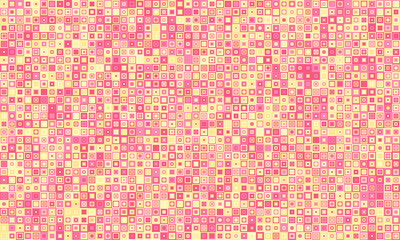 Abstract pink and yellow mosaic pattern.  Perfect for backgrounds, textures, or website designs.  This vibrant, pixelated image evokes feelings of energy and warmth.