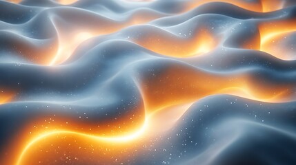 Abstract undulating patterns of luminous energy.