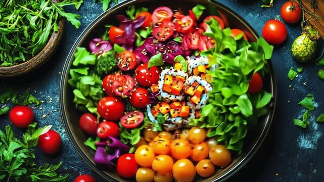 Vibrant Veggie Bowl: A Rainbow of Freshness