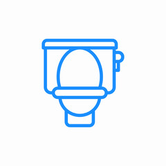 bathroom ceramic toilet icon sign vector