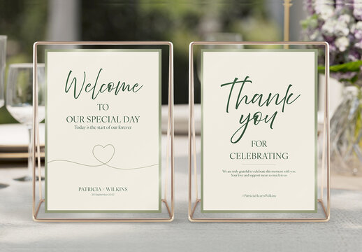Wedding Day Signage Set