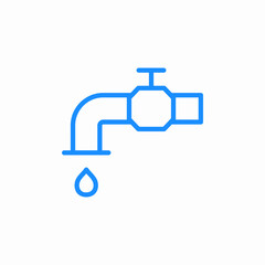 dripping water faucet icon sign vector