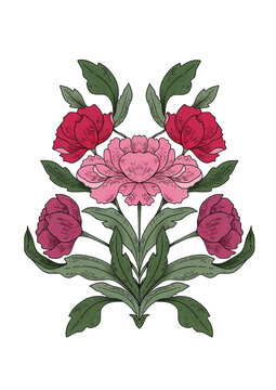 ornemental red rose flowers 