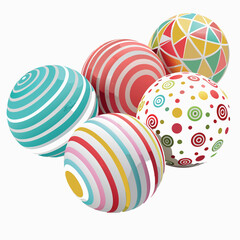 easter egg with colorful ribbons