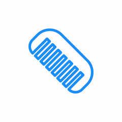 styling wide comb icon sign vector
