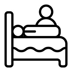 Bedtime Story Line Icon