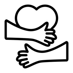 Hug for Mom Line Icon
