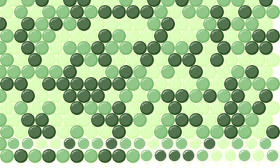 Abstract seamless pattern of overlapping green circles.  A calming, geometric design perfect for backgrounds, textiles, or website designs.  Evokes nature, growth, or technology.