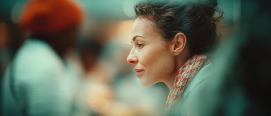 Fototapeta premium Thoughtful Woman Airport Traveler Waiting pensive Journey travel passenger Departur