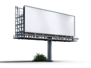 Billboard construction blank isolated on white background