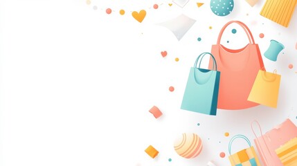 Vibrant Essentials Sale Banner on White Background