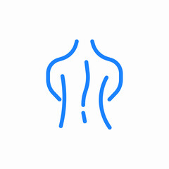 back anatomy icon sign vector
