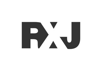 RXJ logo design. Initial letter R X J bold font style for tech startups, consulting, corporate branding. Creative company name, headlines typography identity, trendy logotype.