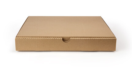 pizza cardboard box isolated on white background
