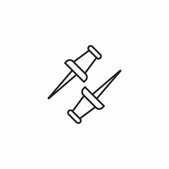 board pins icon sign vector