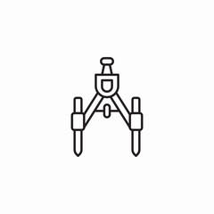 circle compass icon sign vector