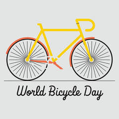 world bicycle day retro t shirt design