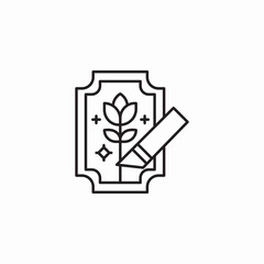 floral art sketch icon sign vector