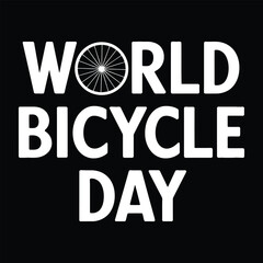 Obraz premium world bicycle day retro t shirt design