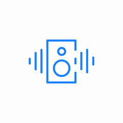 sound speaker vibration icon sign vector