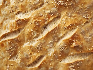 Close-Up of Artisan Bread with Seeds, Generative AI