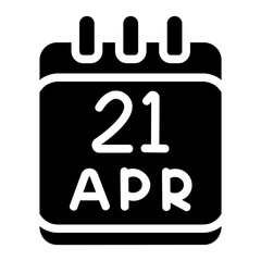 April 21st event Solid Icon