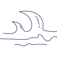 Obraz premium Hand Drawn Wave