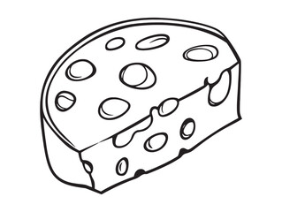 Swiss cheese illustration vector art design