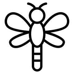 Obraz premium Dragonfly Line Icon