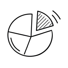 vector illustration of pie chart and graph icon