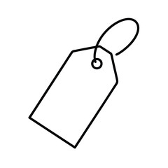 blank price tag isolated