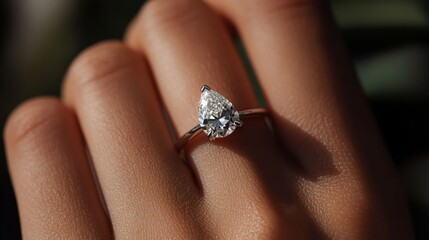 Obraz premium Comparing round vs. pear-shaped diamonds for various jewelry pieces,