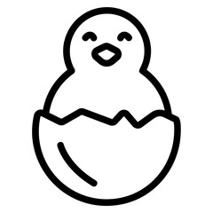 Eggs hatch Line Icon