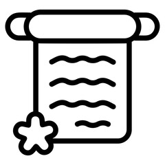 Letter of struggle Line Icon