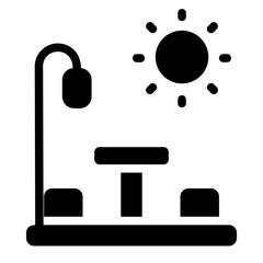 Spring day Solid Icon