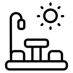 Spring day Line Icon