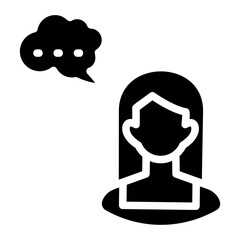 Talking idea Solid Icon