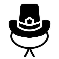 Cowboy hat Solid Icon