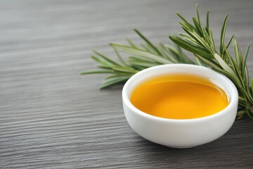 Preparing fresh rosemary infused olive oil kitchen food photography domestic setting close-up view culinary art