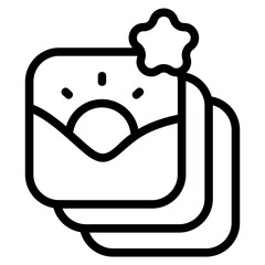 Gallery album Line Icon