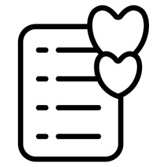 Notes Line Icon
